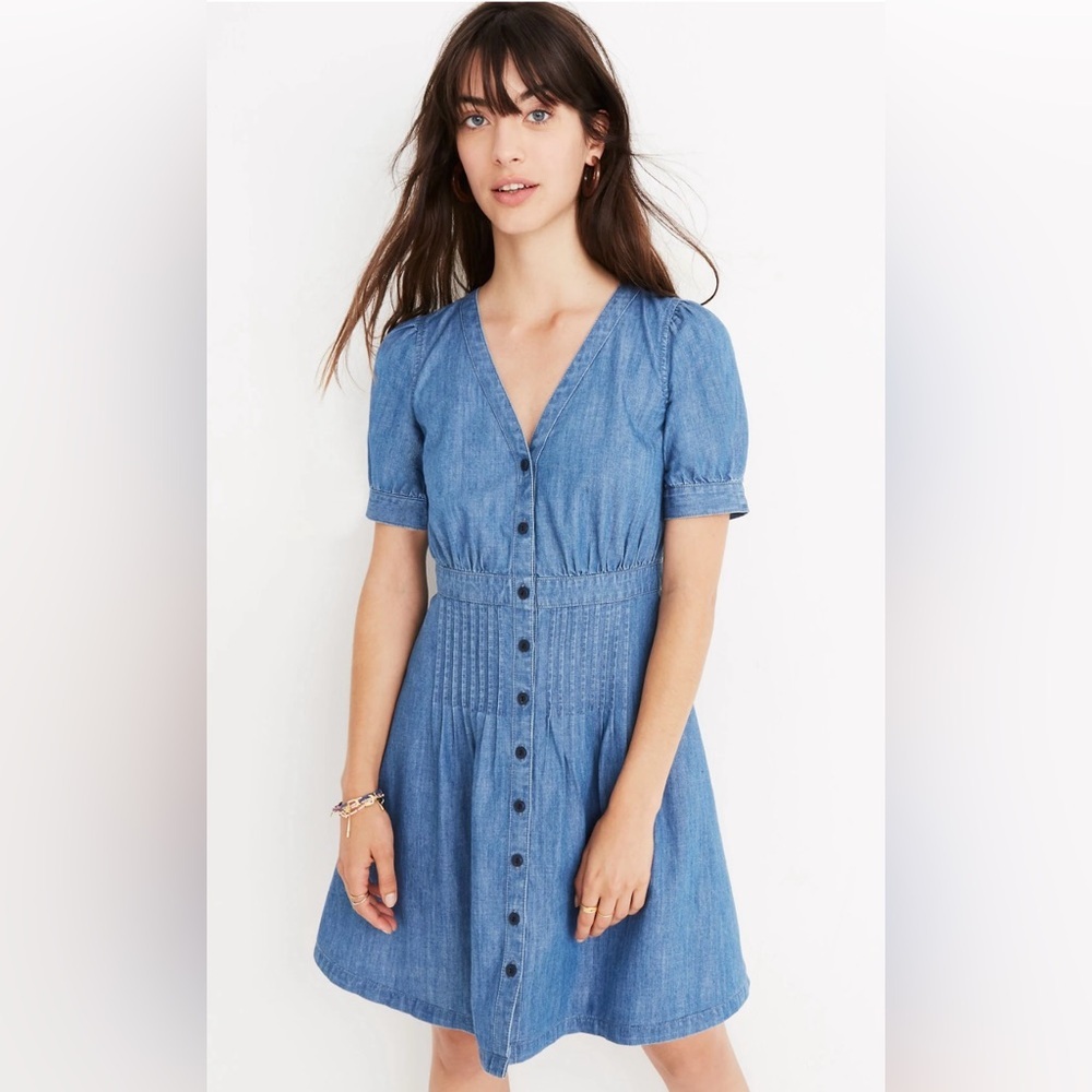 MADEWELL Denim Daylily Dress Size 0 Annetta Wash